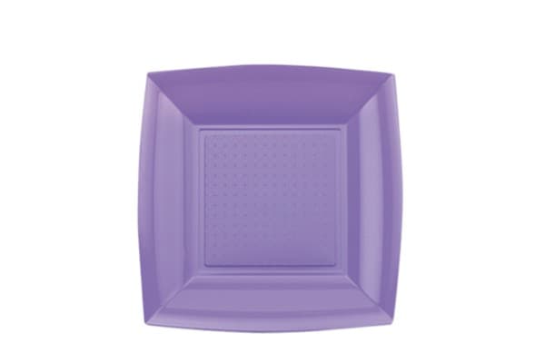 Piatto Quadro in Ps Lilla cm 18 pz 20