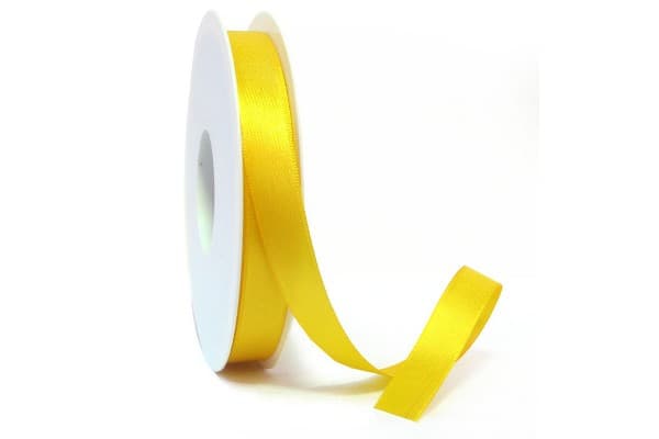 Nastro Doppio Raso Giallo mm 6 x mt 50