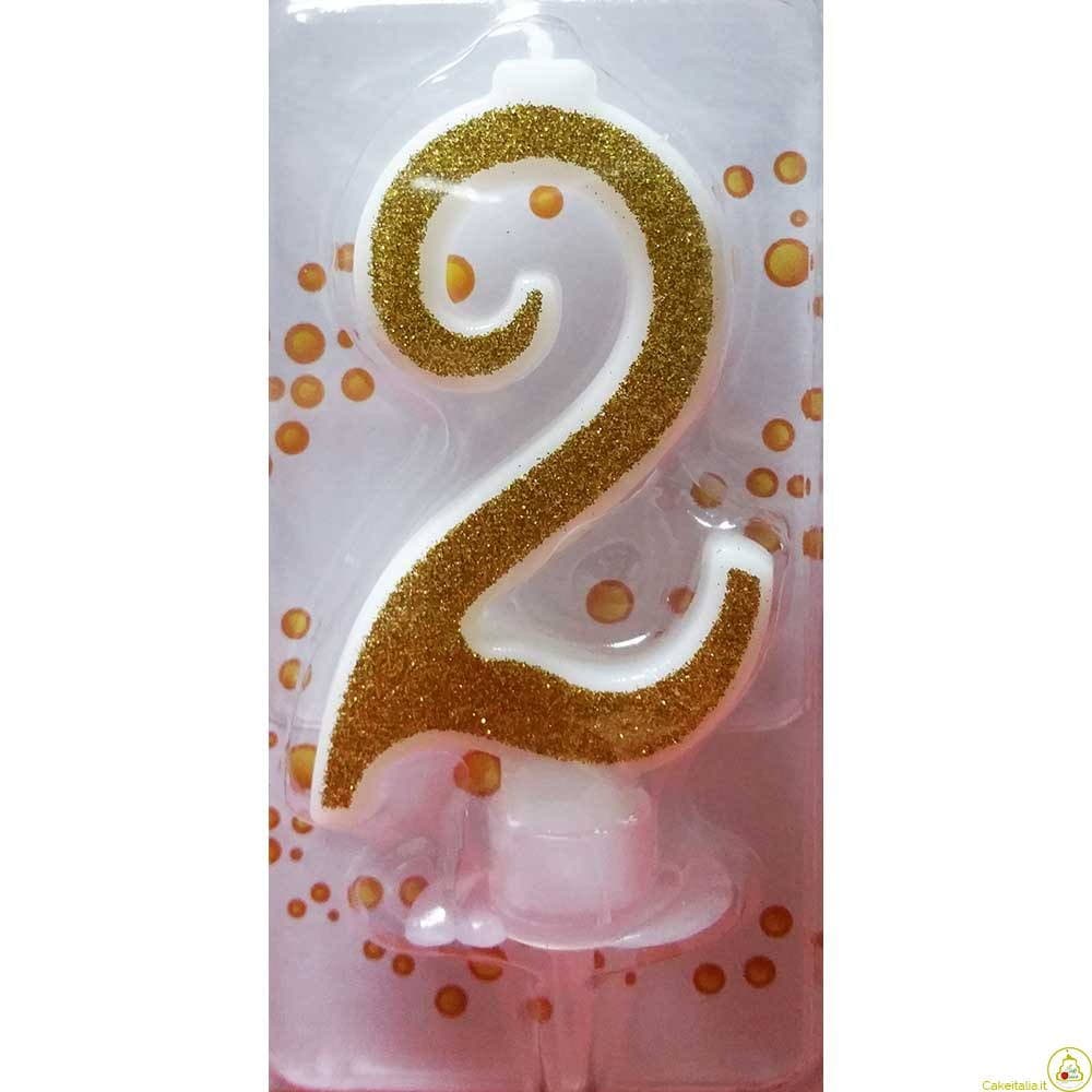 Candela Glitter Oro cm 7 n° 2