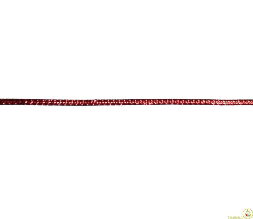Nastro rosso metallizzato 3 mm x 10 m