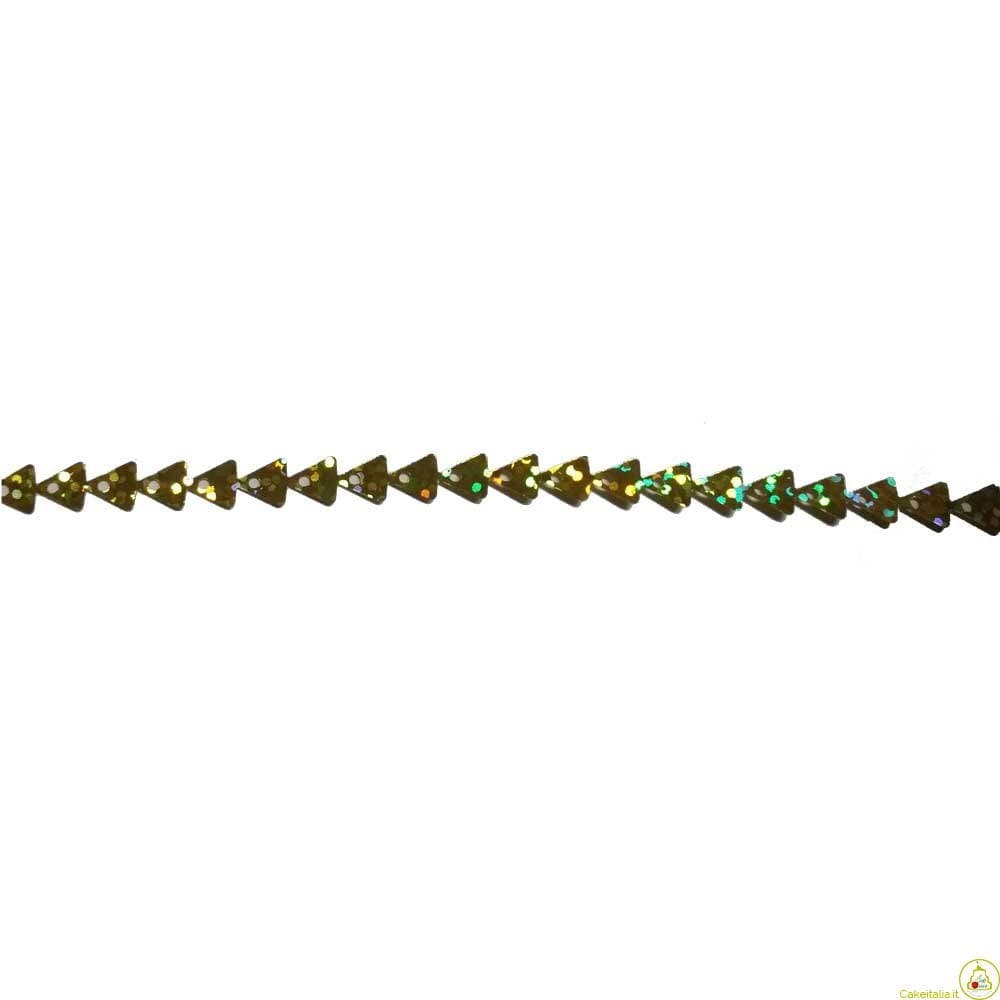 Nastro a punte o alberelli oro 5 mm x 5 m