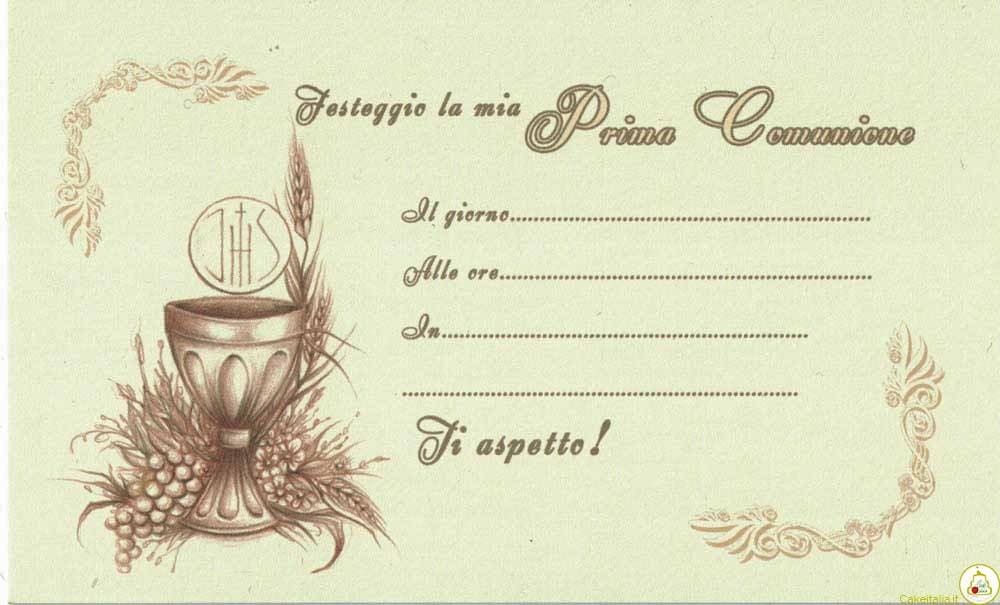 Invito per Comunione Retrò con busta Pz 10