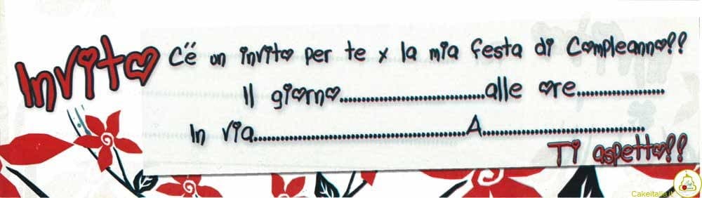 Blocchetto Inviti per compleanno pz 20