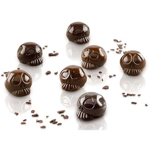 SGC055 3D Amleto Silikomart – Stampo 12 Teschi Ø3×H2,1cm per Cioccolatini