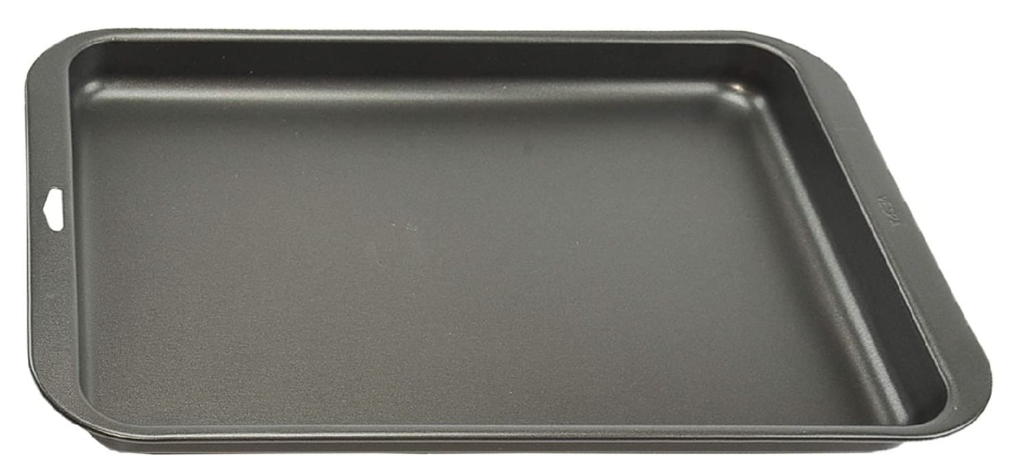 Teglia per Pizza e Biscotti Rettangolare Bassa Vespa (37×26/44×30cm) – Alluminio Antiaderente (H3cm)