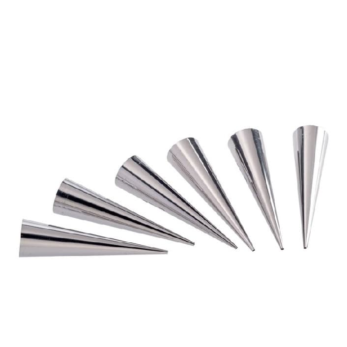 Set 6 Formine Cono Mignon in Latta Ø2,5×8cm – Stampo Professionale Vespa