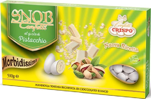 Snob al pistacchio confetti bianchi Crispo 500 g