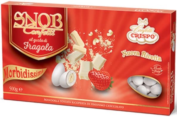 Snob alla fragola confetti bianchi Crispo 500 g