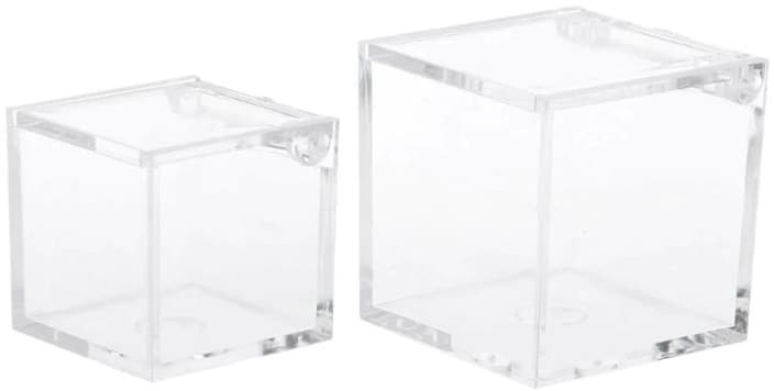 5 o 6 cm Scatola cubo portaconfetti in plexiglass trasparente