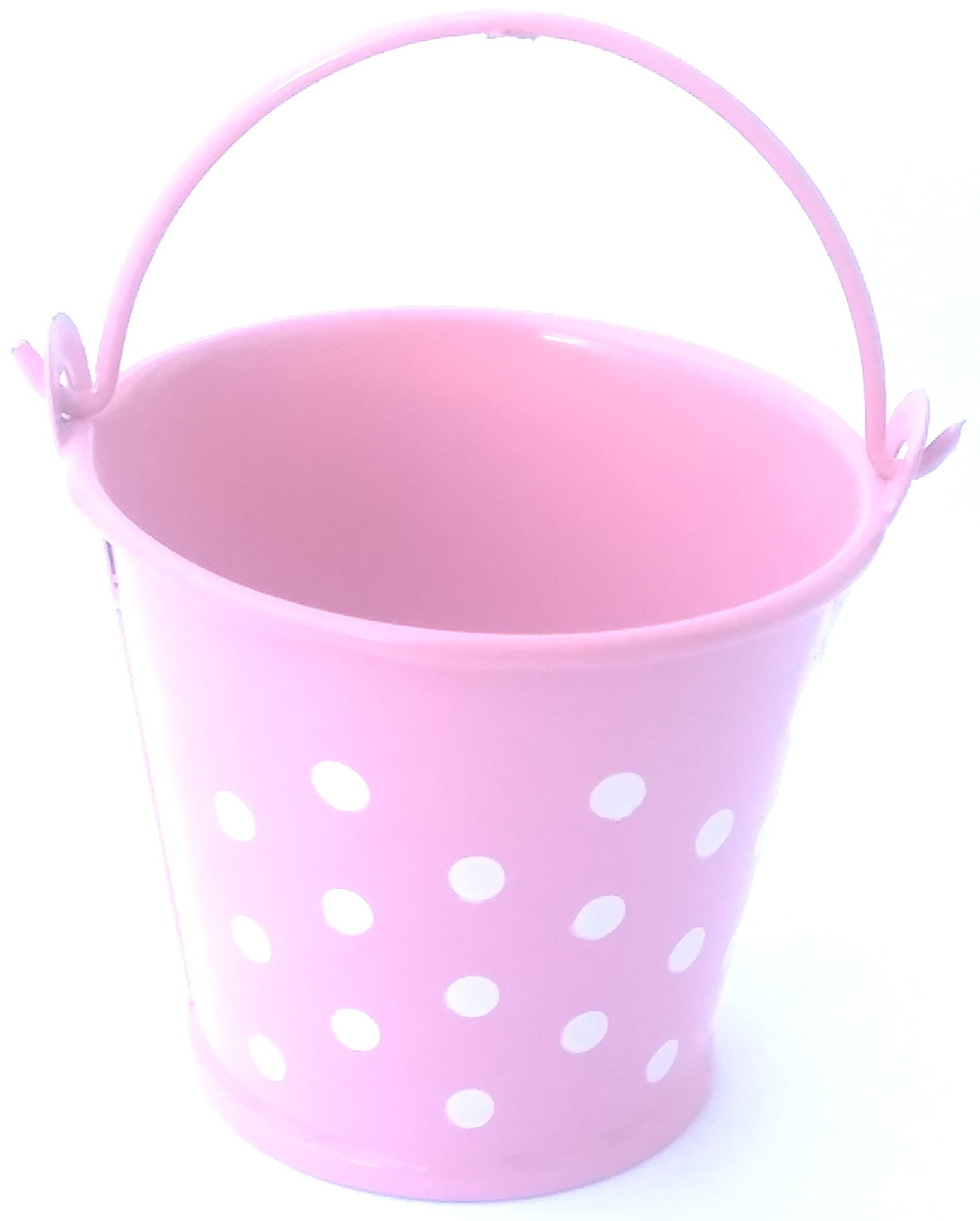 Secchiello rosa con pois