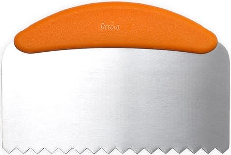 Decora Spatola Decorativa Odulata (22,5×11cm) – Tarocco in Acciaio per Torte Alte