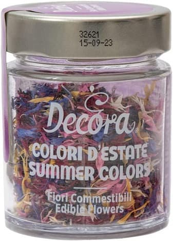 Fiori Eduli Decora “Colori d’Estate” | Mix di Petali Commestibili 4 g per Decorazioni Dolci e Salate