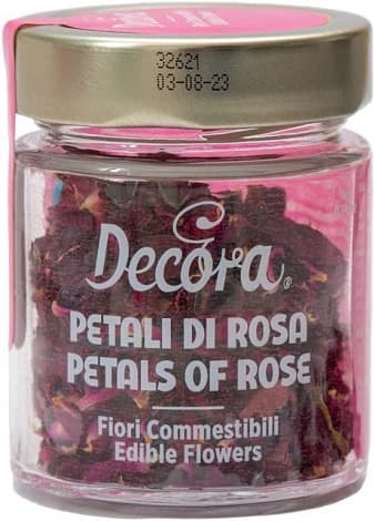 Petali di Rosa Edibili Decora (4g) – Fiori Commestibili Rosa e Giallo per Decorazioni Dolci e Salate
