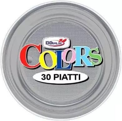 Piatto Piano Argento cm 22 pz 30
