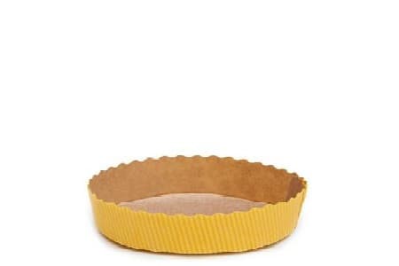 Pirottini per Crostatine in Carta Forno Gialla – Mini Tortiere Tonde Ø 10-15,5cm (Set 5 Pezzi)