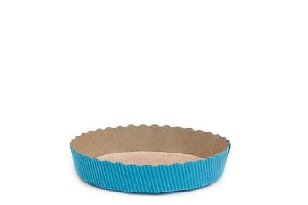Pirottini per Crostatine in Carta Forno Blu – Mini Tortiere Tonde Ø 10-15,5cm (Set 5 Pezzi)