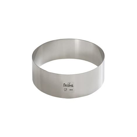 Sagoma Cerchio in Acciaio Inox Decora H4,5cm – Anello Tondo Ø14–32cm per Torte, Semifreddi e Mousse