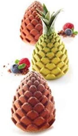 Foresta & Ananas 110 3D Fruits Silikomart – Stampo in Silicone per 5 Monoporzioni a Forma di Frutta