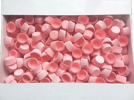 Pirottini Mini Bon Bon Rosa in Carta Forno (Ø2×H1,5cm) – Per Dolcetti e Confetti (1000/5000 Pz)