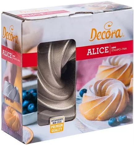 Mini Alice Decora – Stampo in Alluminio Pressofuso per Mini Ciambella (Ø10×H5cm)