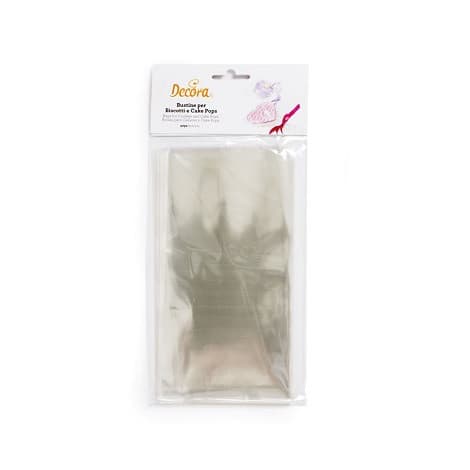 Sacchetti Trasparenti Decora (10×20cm) – Bustine Alimentari in Polietilene per Cake Pops, Biscotti e Caramelle (50 pz)