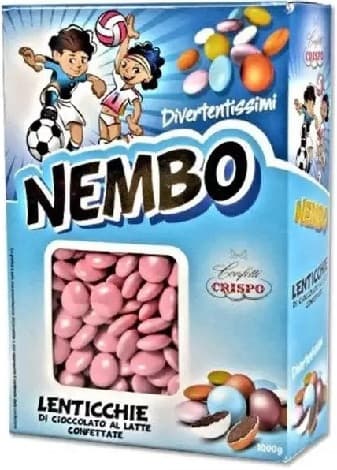 Nembo rosa lenticchie di cioccolato al latte confetti rosa Crispo 1 kg
