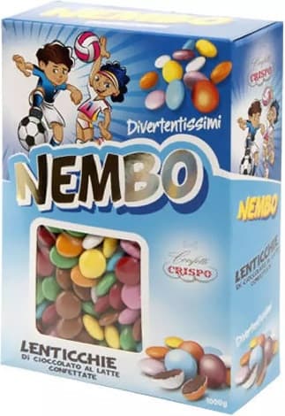 Nembo assortite lenticchie di cioccolato al latte confetti colorati Crispo 1 kg