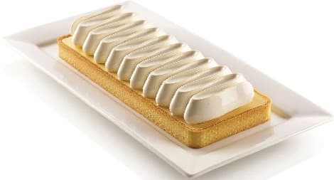 Kit Tarte Nouvelle Vague Silikomart – Anello Rettangolare e Stampo in Silicone per Crostata Nuova Onda