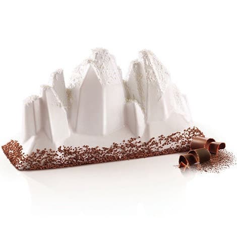 Tre cime 650 Silikomart (21×8×H11cm) – Stampo in Silicone Bianco per Torta Cime Dolomitiche