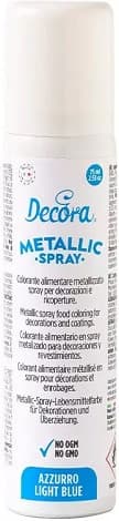Decora Spray Metallizzato Azzurro (75ml) – Colorante Alimentare per Pasta di Zucchero, Pasta di Gomma e Cioccolato