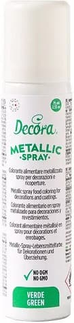 Decora Spray Metallizzato Verde (75ml) – Colorante Alimentare per Pasta di Zucchero, Pasta di Gomma e Cioccolato