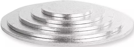 Sottotorta Rigido Tondo Argento Decora (Ø18/40cm) – Base di Spessore 1,2cm
