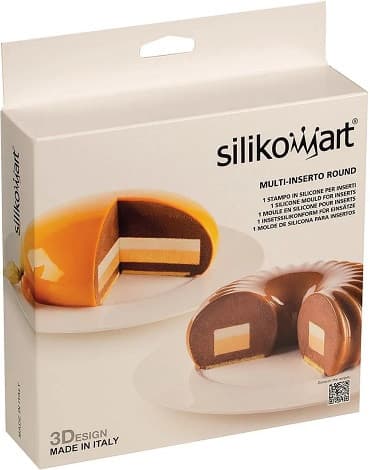 Multi Inserto Round Silikomart – Stampo in Silicone per Inserti Tondi (Dimensioni Ø150/92×H25mm, Ø175×H25mm)