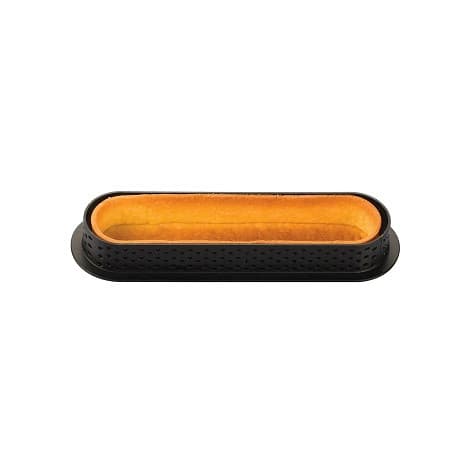 Tarte Ring Oblong Silikomart (14,6×3,4×H2cm) – Anello Microforato Oblungo per Crostate e Basi di Frolla