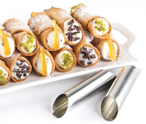 Stampi Cannoli Siciliani Vespa (3 Pz) – Forma Cannolo Sgusciato in Latta (Ø25×125mm)