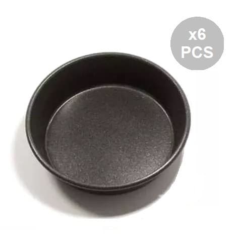 Vespa Formine Tonde Lisce con Bordo in Alluminio Antiaderente (Ø8×H2cm) – Stampo per Briochette e Dolci (6 Pz)