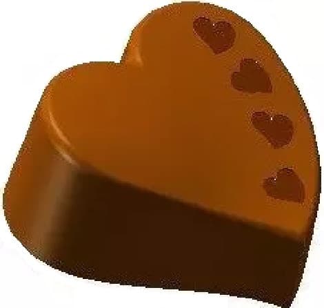 Stampo in Policarbonato per 32 Cioccolatini Cuore con 4 Cuoricini – 33×31×15mm (12g)