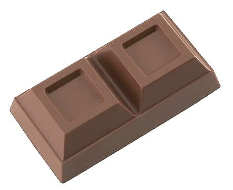 Stampo Professionale in Policarbonato per Blocco di Cioccolato (200g) – 4 Cavità Rettangolari (11,3×6,15×H3,73cm)