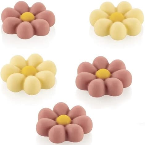 Flower SCG063 Silikomart (Ø3,8xh1,2cm) – Stampo in Silicone per 8 Margherite di Cioccolato