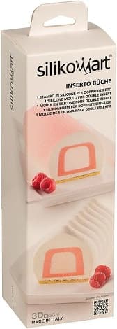 Inserto Buche Universale Silikomart – Stampo in Silicone a Doppio Inserto (200×35×H30mm, 220×50×H40mm)