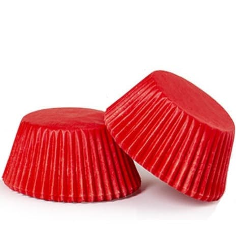 Pirottini Muffin Rossi in Carta Forno (Ø3,2/5,5cm) – Antiaderenti per Cottura Professionale (60/200 Pz)