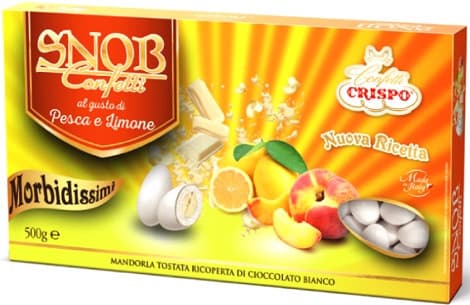 Snob pesca e limone confetti bianchi Crispo 500 g