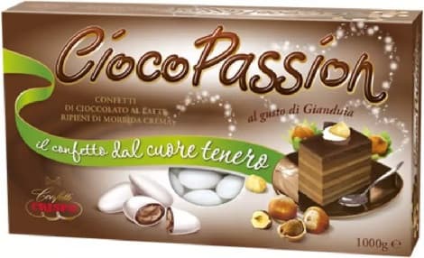 Ciocopassion gianduia Crispo confetti bianchi 1 Kg