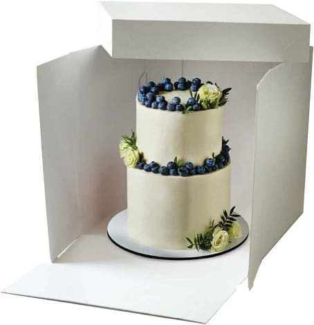 Scatola Quadrata per Torte Alte Decora (30,5×30,5cm) – Con Coperchio H25cm / H30cm