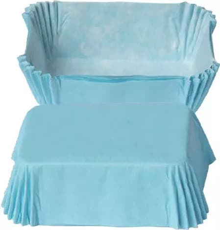 Pirottini Mini Plumcake Decora in Carta Forno Azzurra – Set 36 Pezzi 8x5xh3,2 cm per Dolcetti Monoporzione