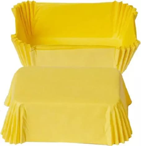 Pirottini Mini Plumcake Decora in Carta Forno Gialla – Set 36 Pezzi 8x5xh3,2 cm per Dolcetti Monoporzione