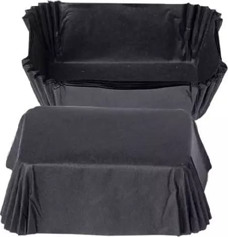 Pirottini Mini Plumcake Decora in Carta Forno Nera – Set 36 Pezzi 8x5xh3,2 cm per Dolcetti Monoporzione