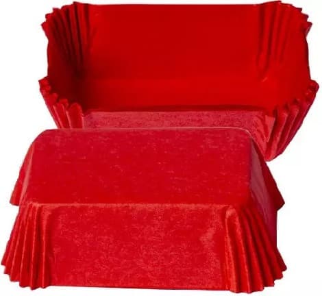 Pirottini Mini Plumcake Decora in Carta Forno Rossa – Set 36 Pezzi 8x5xh3,2 cm per Dolcetti Monoporzione