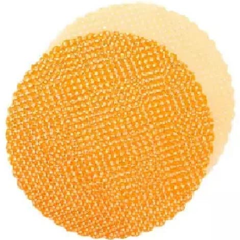 Velo Tulle Orlato Pois 50pz Arancione