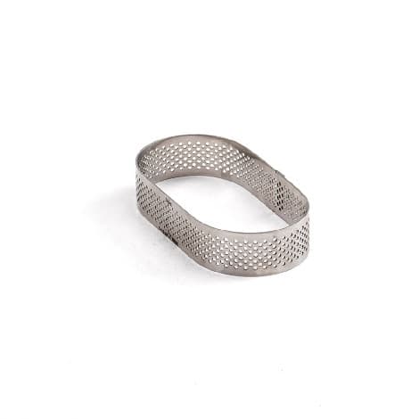 Sagoma Ovale Microforata Decora 10×6×H2cm – Anello in Acciaio per Crostatine